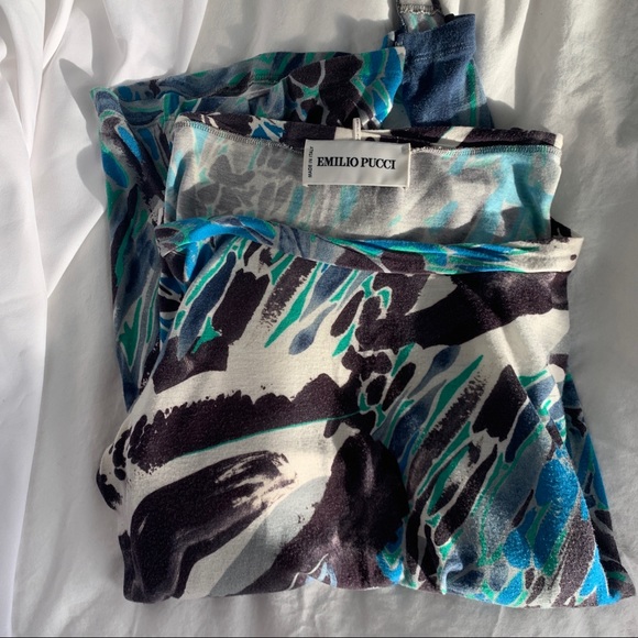 Emilio Pucci Psychedelic, Watercolor 90s Top - Picture 6 of 9